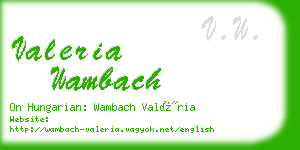 valeria wambach business card